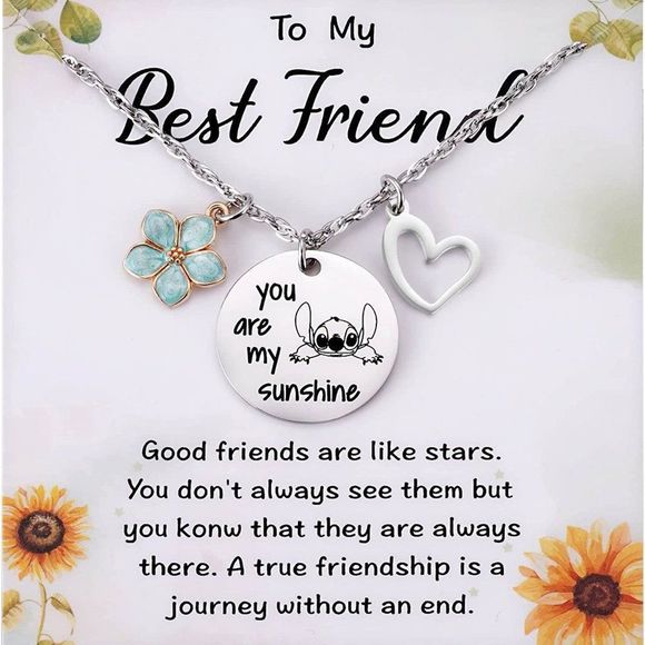MIXJOY Stitch Gifts You are My Sunshine Necklace&Message Card - Picture 3 of 5
